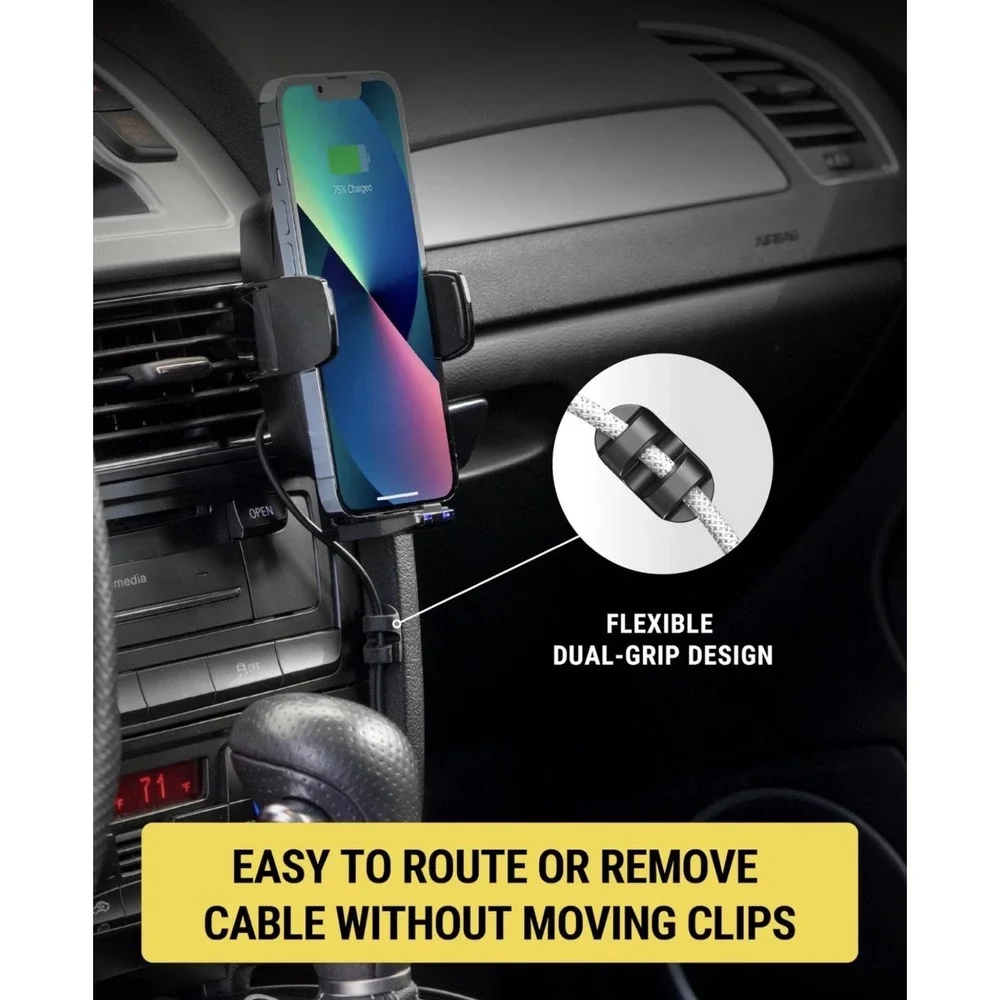 Scosche CMAA2-6PKRP 6 Pack Adhesive Cable Management Clip Kit, 6-pk, Black
